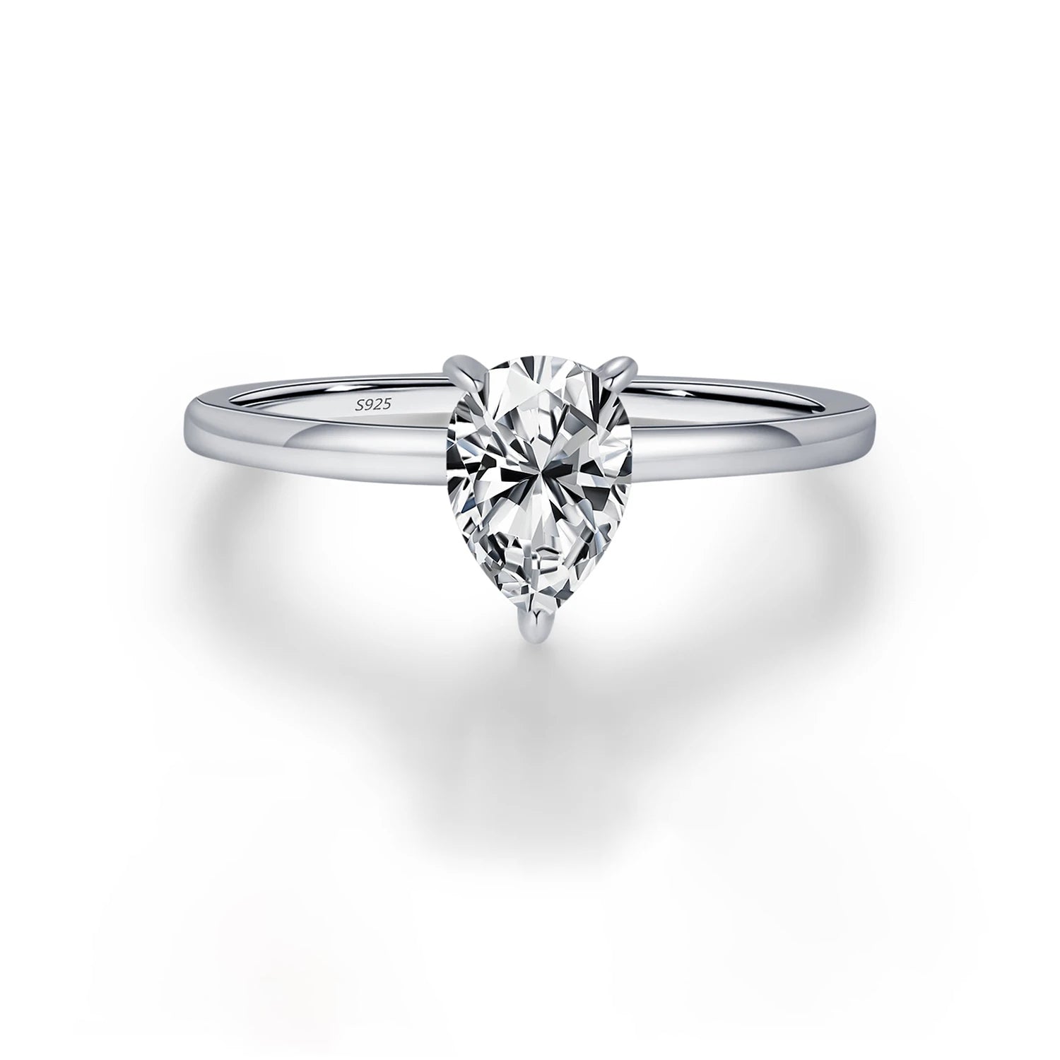 Moissanite ring shown as a wedding ring with moissanite diamonds sparkle