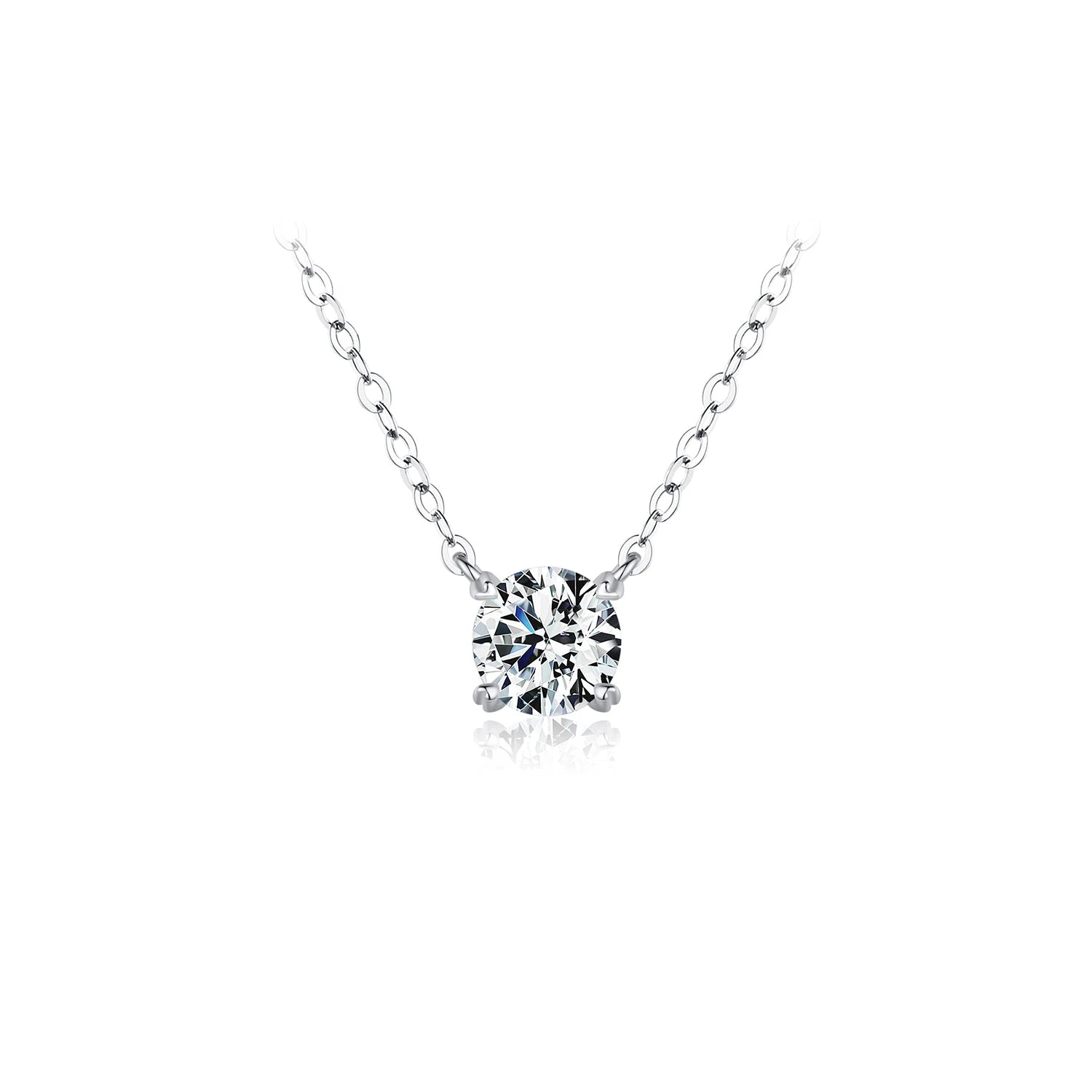 0.8CT diamond pendant necklace styled as a pendant necklace with chain necklace