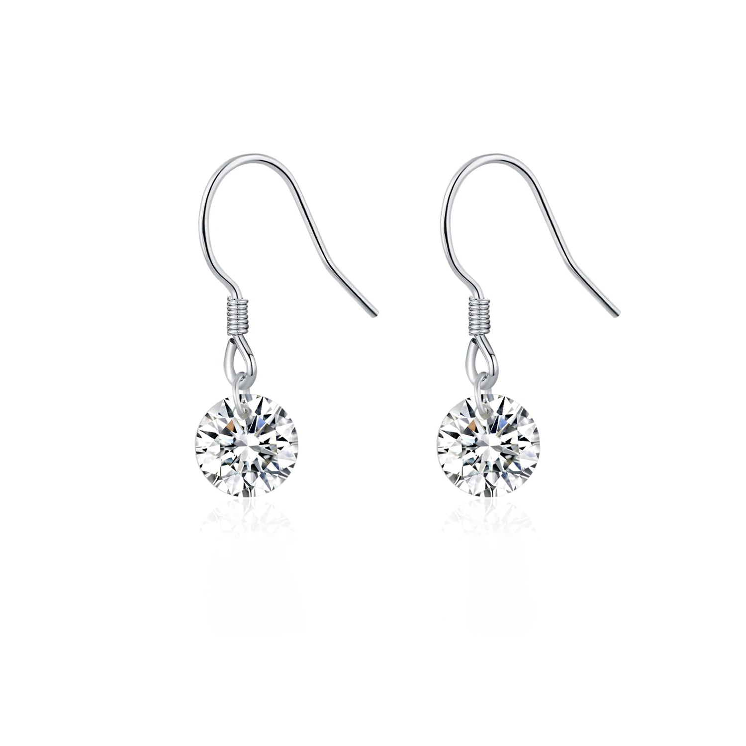 1CT earrings moissanite dangle earrings in 925 sterling silver with elegant drop