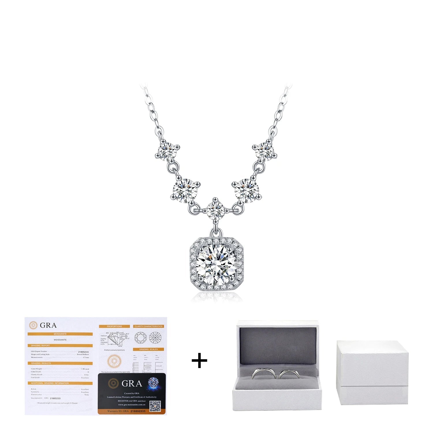 Minimal pendant necklace featuring moissanite jewelry brilliance