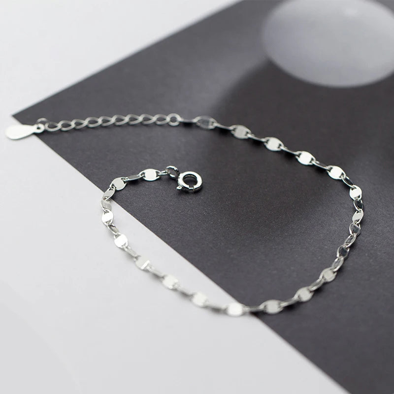 Silver color sterling silver bracelet paired with jewelry sets