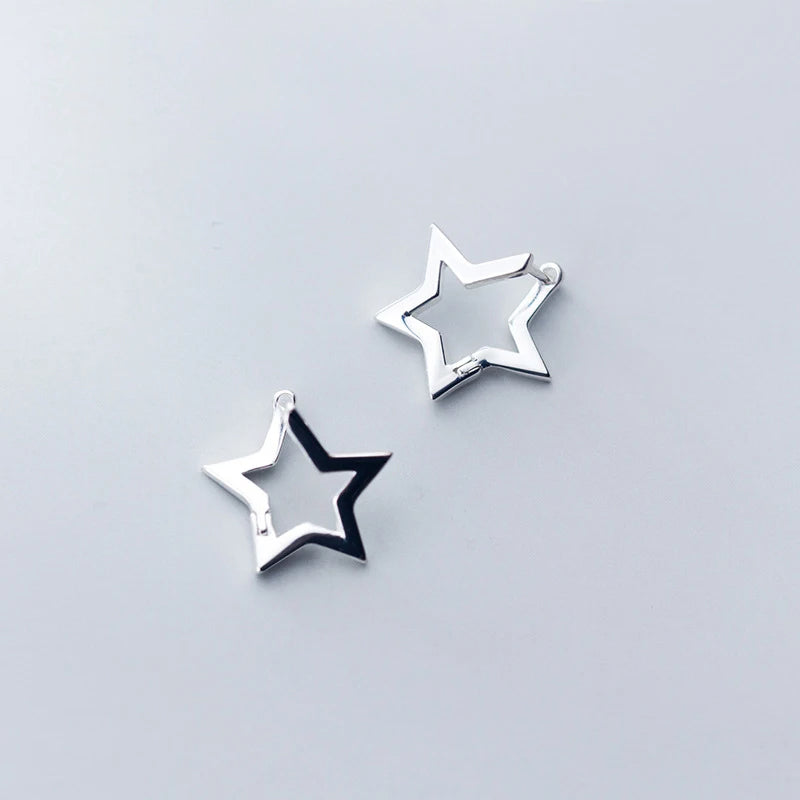 Starburst earrings glow styled as hoop earrings for women