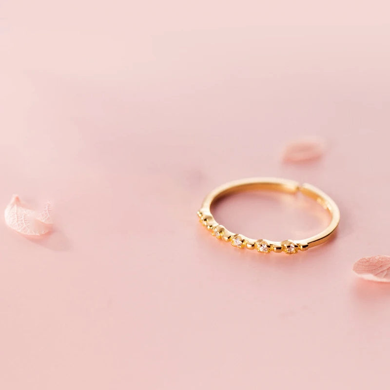 Ring silver ring cz rings dainty sparkle