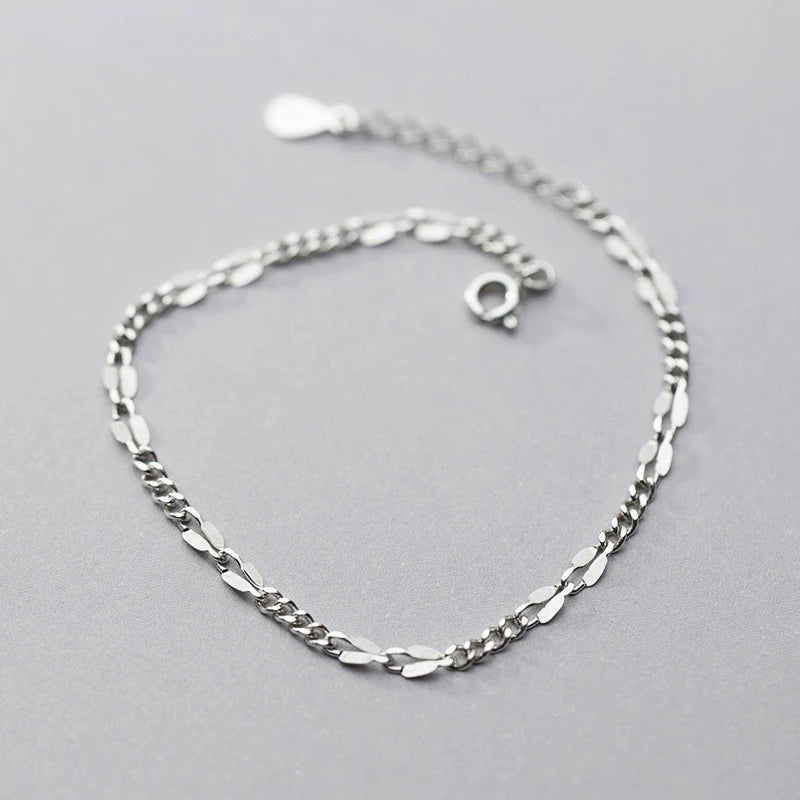Sterling silver bracelet paired with sterling silver sterling accents