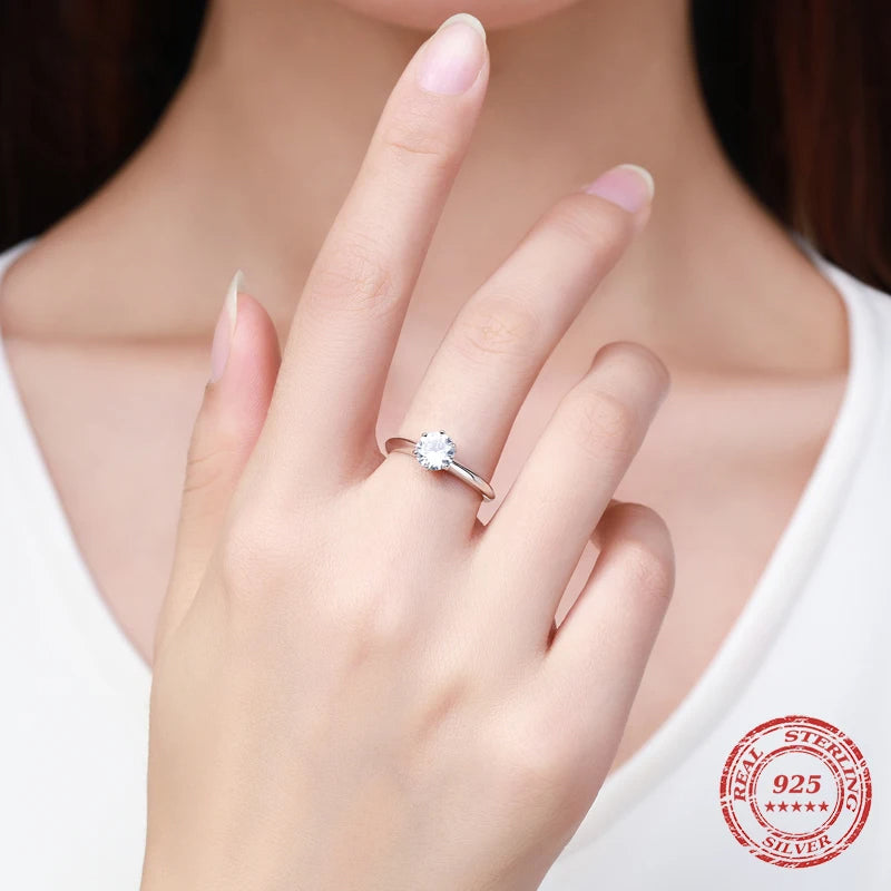 Sterling ring showing bright 925 silver shine and comfortable ring with size fit