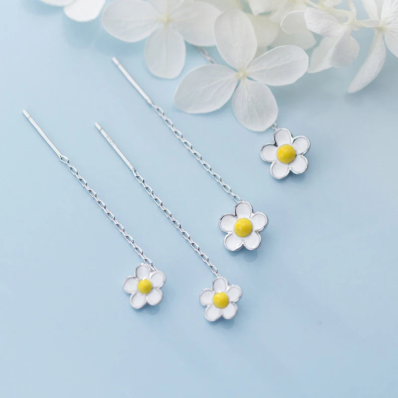 Elegant ear rings shown as flower earrings with gentle movement