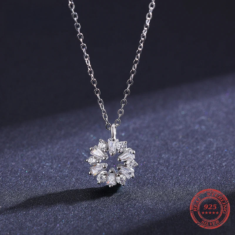 Charm necklace featuring a delicate snowflake on a chain necklace