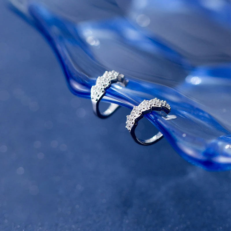 Swarovski earrings in crystal jewelry ear clip design