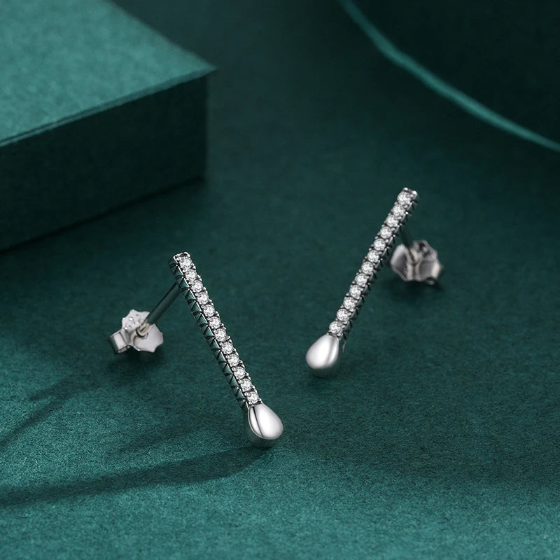 Ear rings shot showing classic earrings silver sterling style