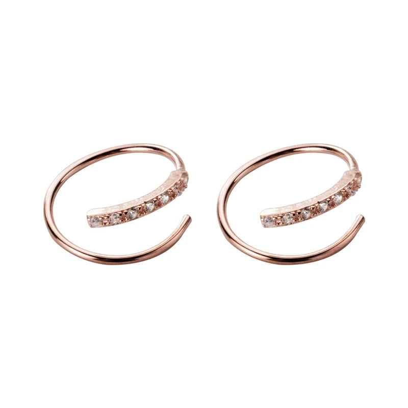 Stud earrings gold accented with cz on sterling silver