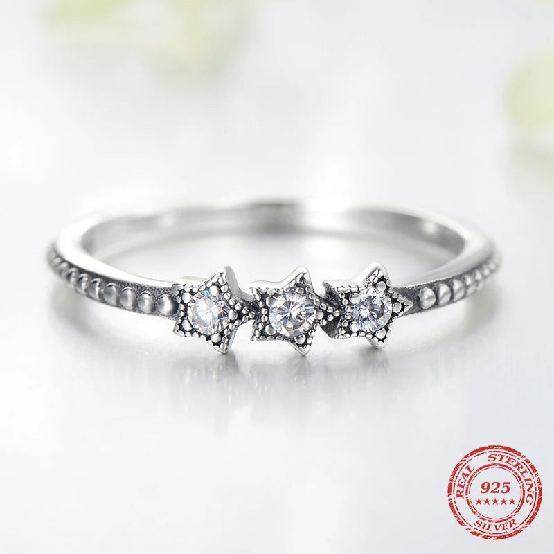 Classic silver ring shown as a vintage ring in 925 sterling silver