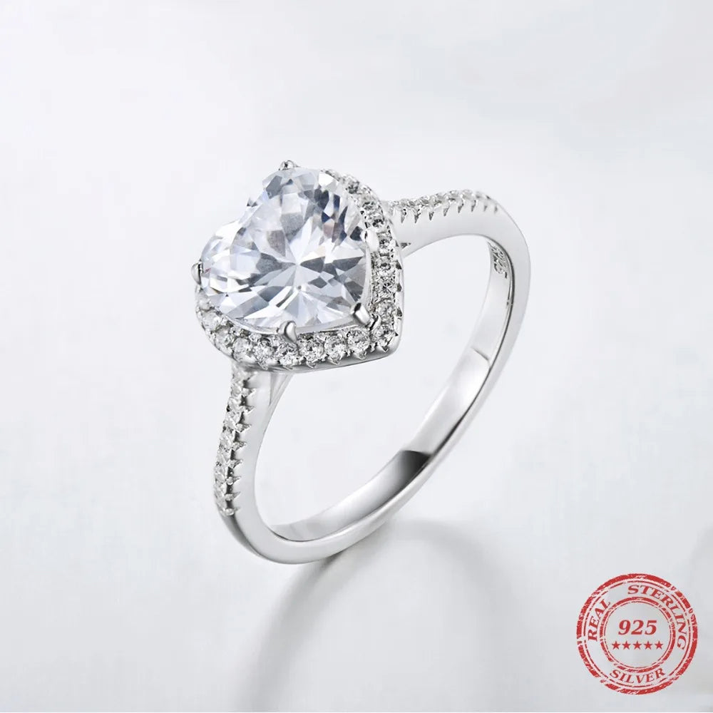 Cubic zirconia centerpiece on a refined engagement ring design
