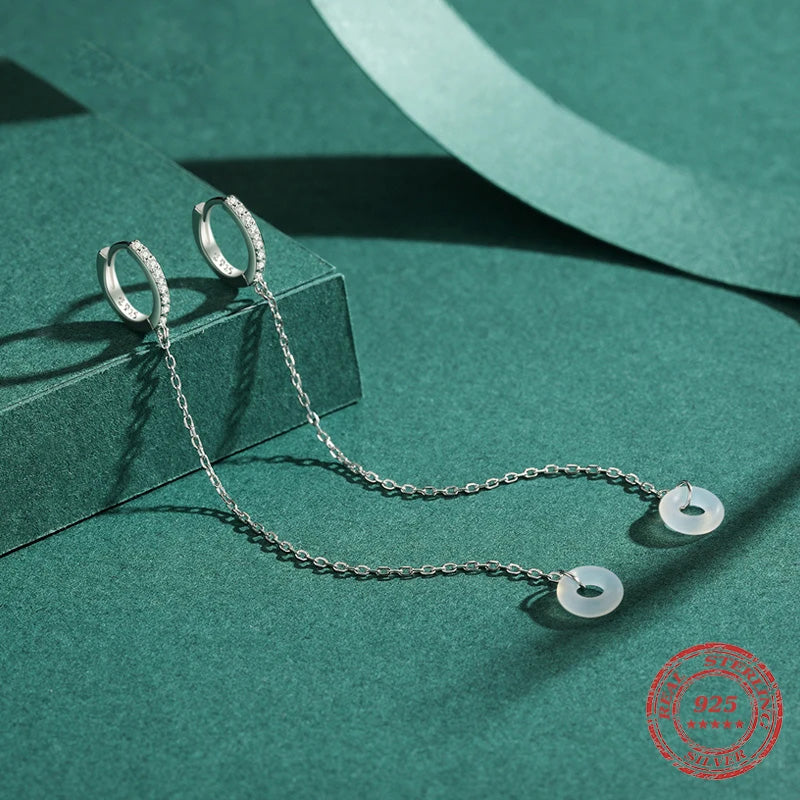 925 sterling silver hoop earrings with smooth finish