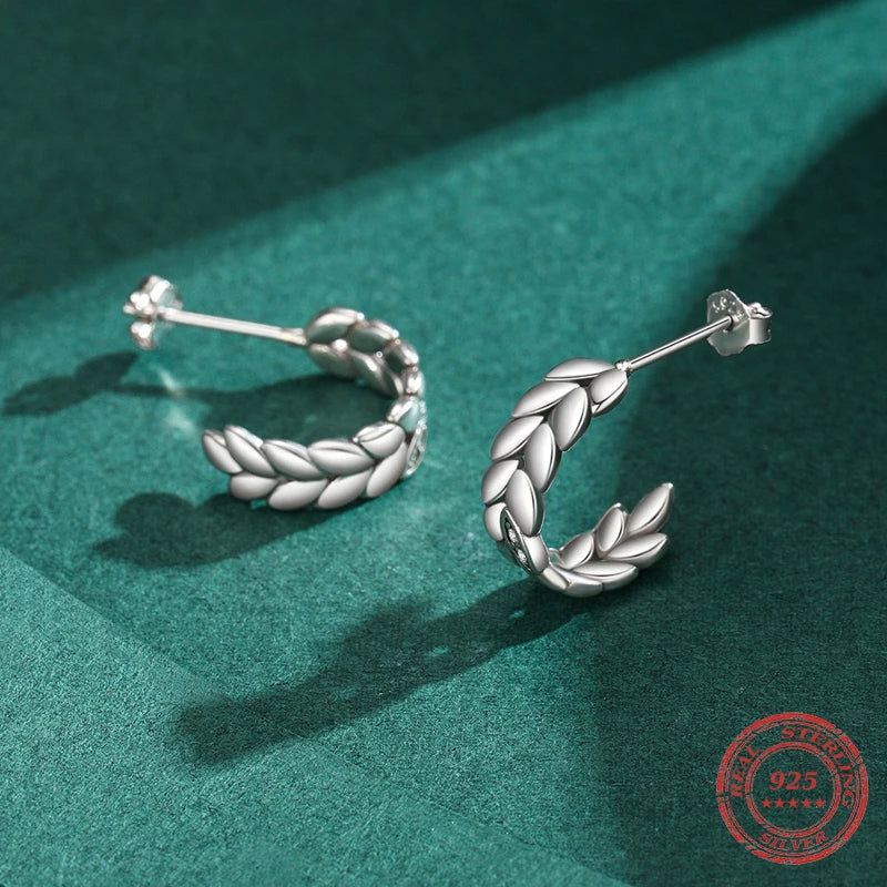 Silver earrings shown as comfortable silver stud earrings