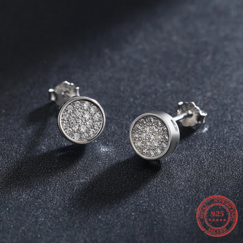 Stud earrings for women crafted in 925 silver with clean edges