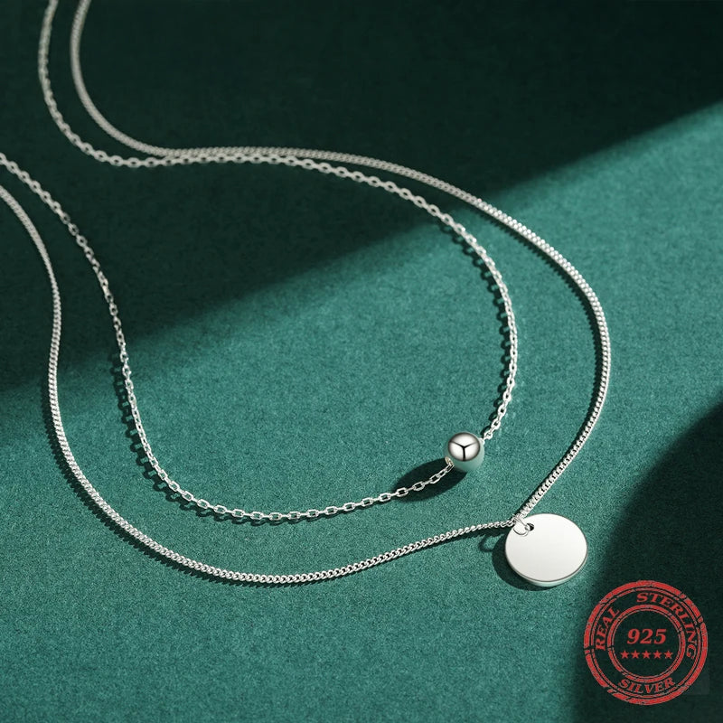 925 sterling silver pendant necklace on a smooth chain necklace