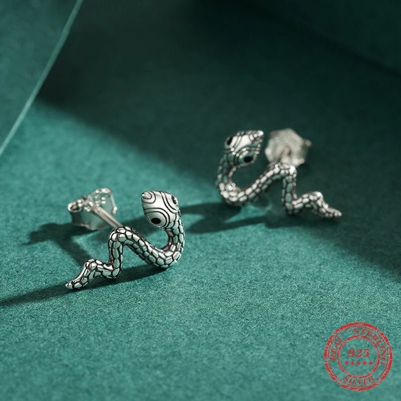 Silver earrings in sterling silver with polished silver color finish