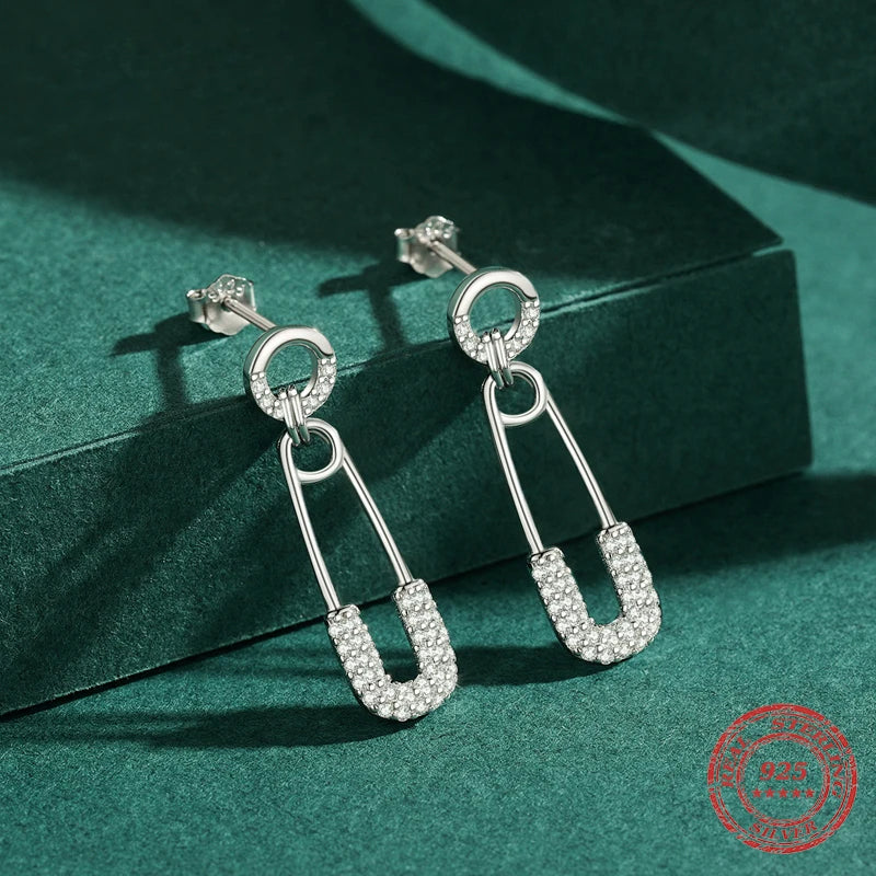 925 sterling silver earrings with CZ for a refined finish