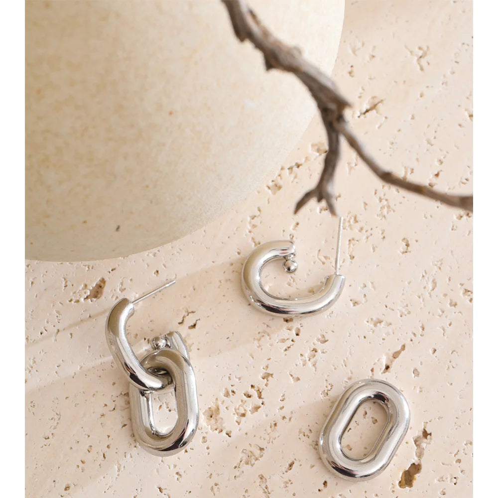 Statement drop earrings gold and earrings bold modern style