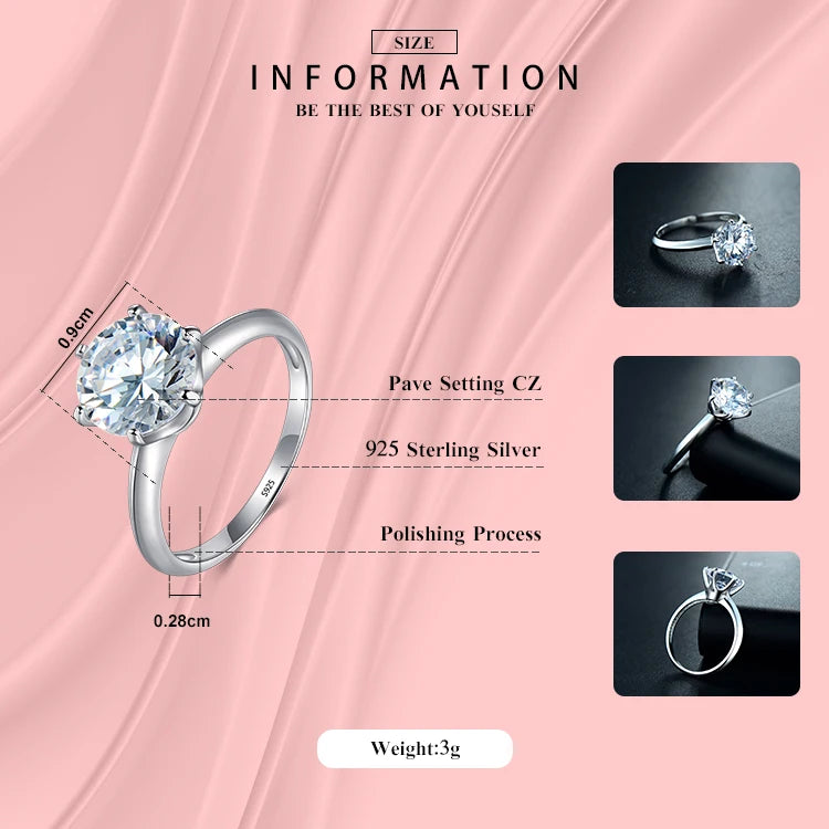 Close view of cubic zirconia ring showing ring size from ring detail