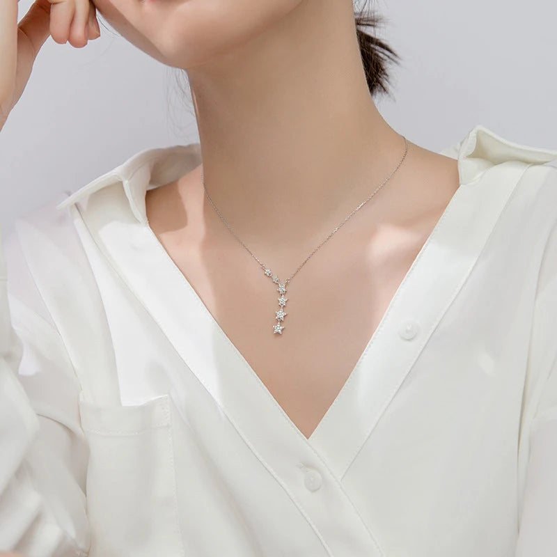 Silver necklace sterling with necklace charm and womens necklace silver style