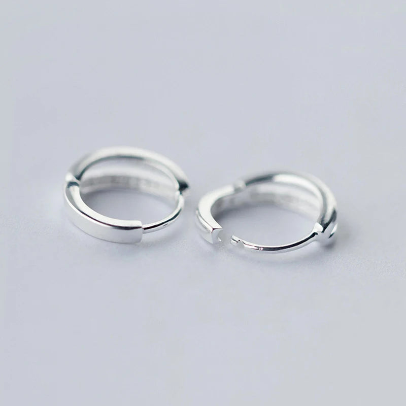Sterling silver hoop earrings crafted from 925 sterling silver for shine