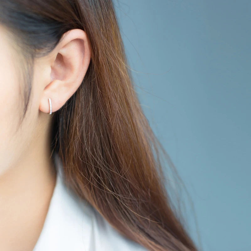 Sterling silver hoop earrings for women in 925 sterling silver