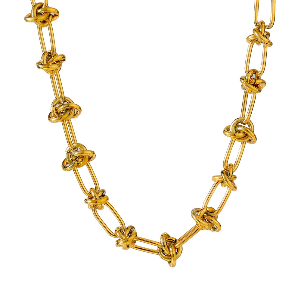 Gold a necklace paired with bracelet chain in set
