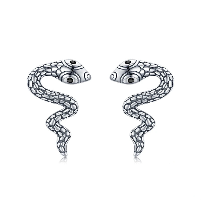 Sterling silver stud earrings in 925 sterling silver with silver color