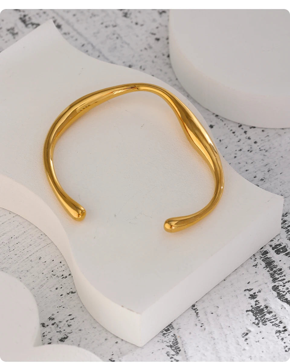 Bracelet gold bracelet wrists bold open design steel