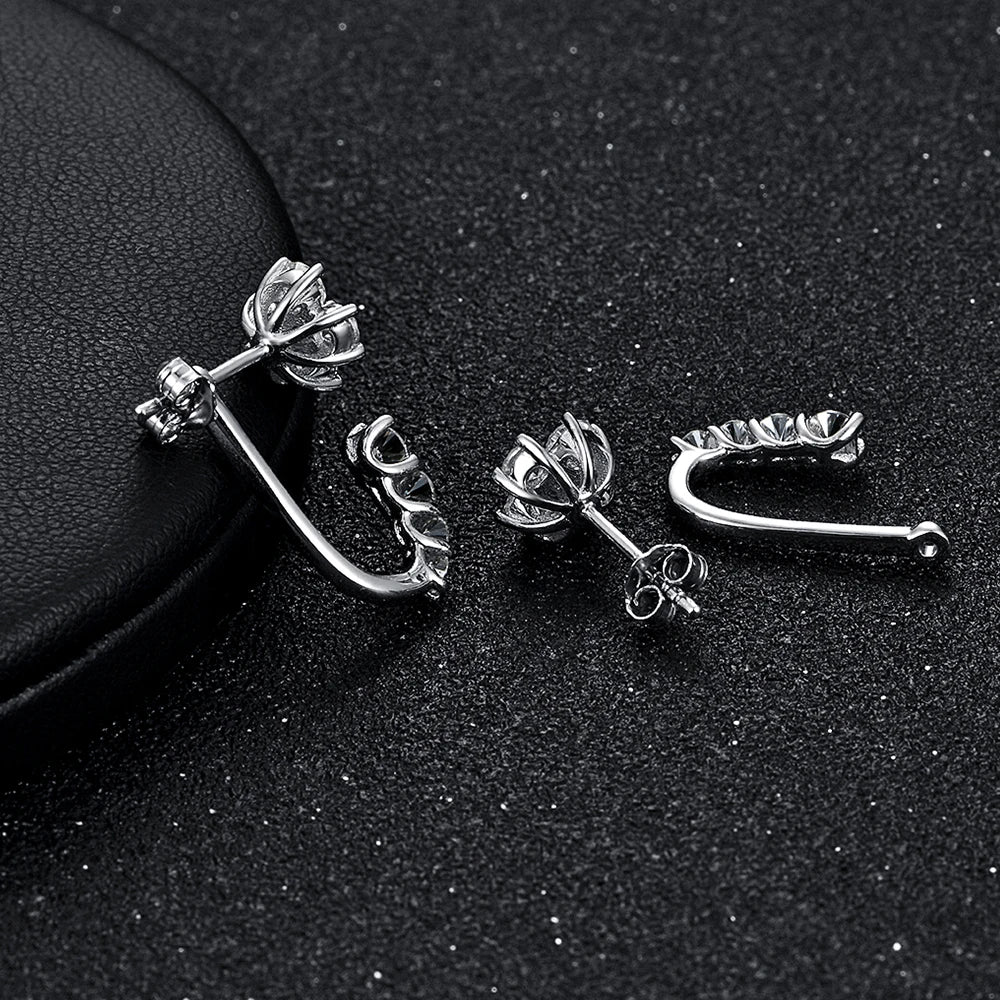 Diamond earrings style with moissanite jewelry stones