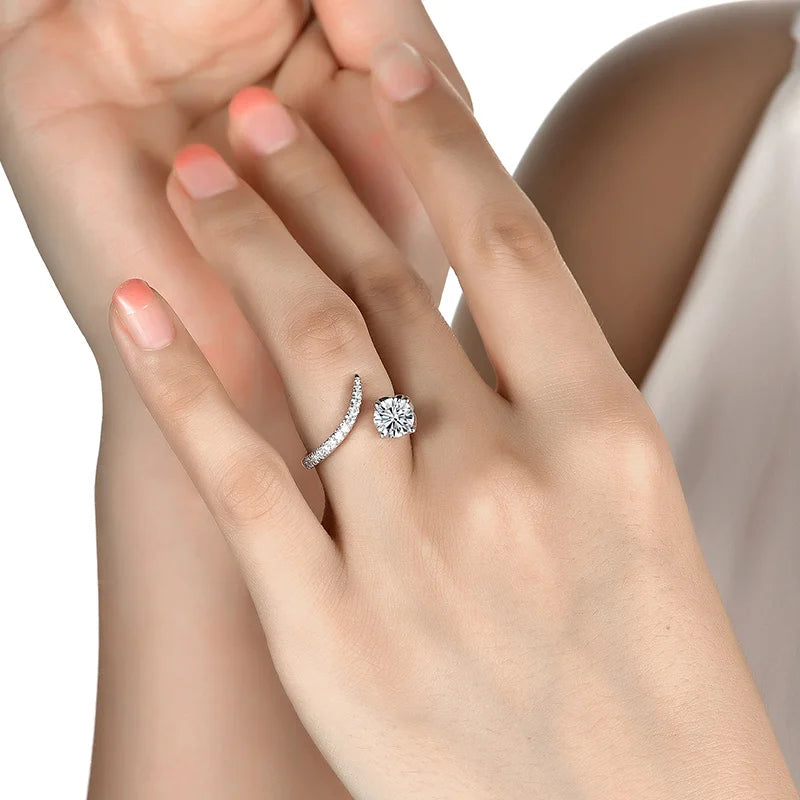 Soft light image of moissanite ring suited to rings wedding occasions