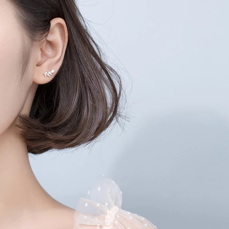 Sterling silver earrings presented as cute earrings for daily wear