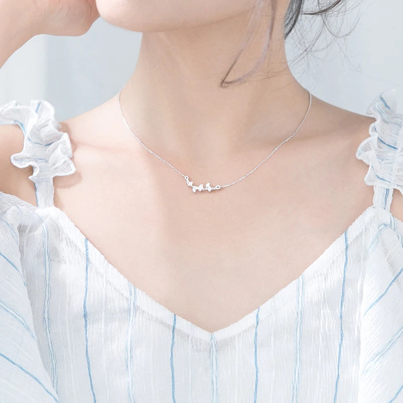 925 sterling silver pendant necklace with charm necklace styling