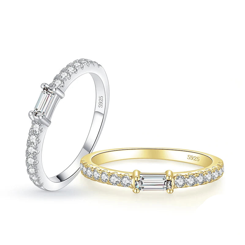 Wedding finger ring AAAAA zirconia in sterling silver sparkle