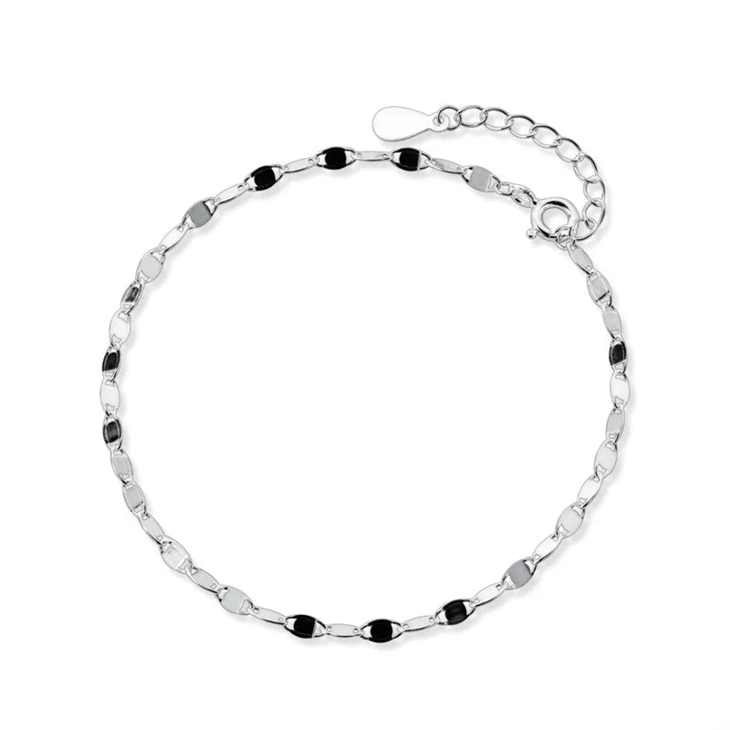 Sterling silver bracelet in 925 sterling silver with a soft silver color finish