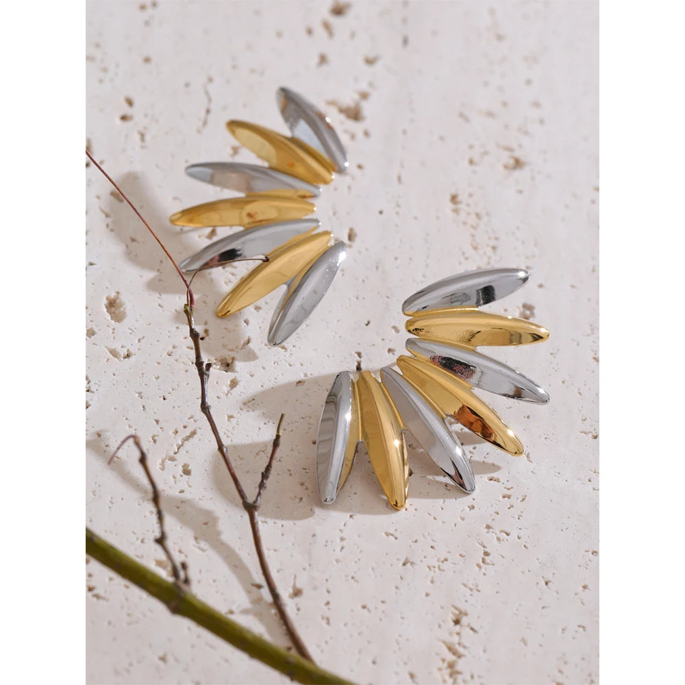 Elegant stud earrings gold finish with timeless style