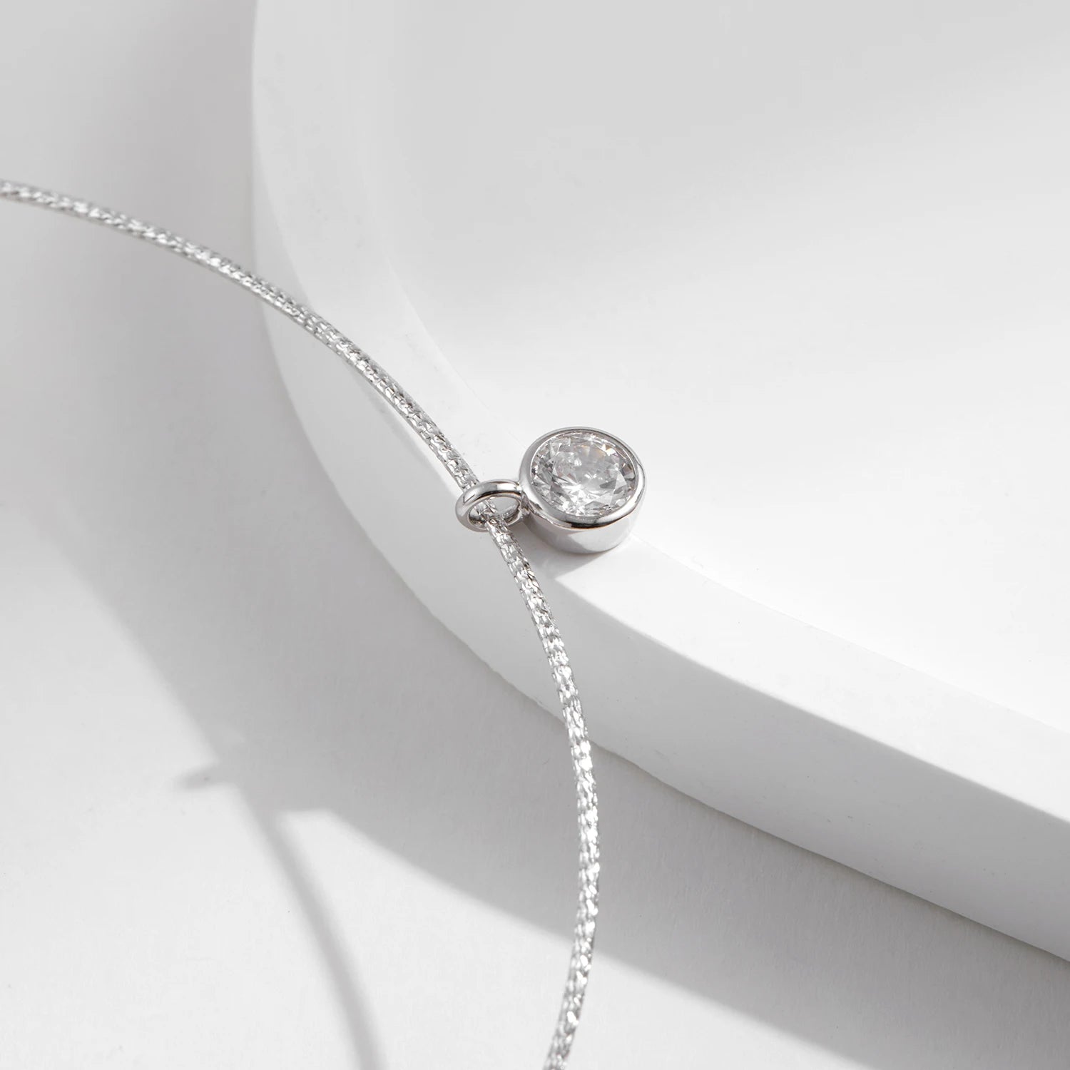 Silver jewelry snake chain with cz pendant for everyday elegance