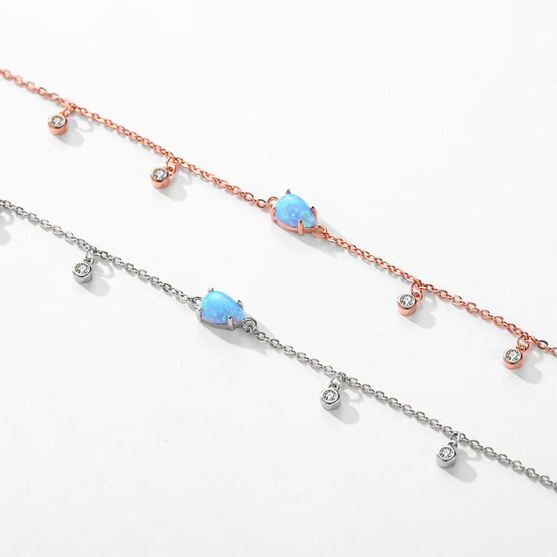 Sterling silver bracelet with bracelet charm and bracelet chain