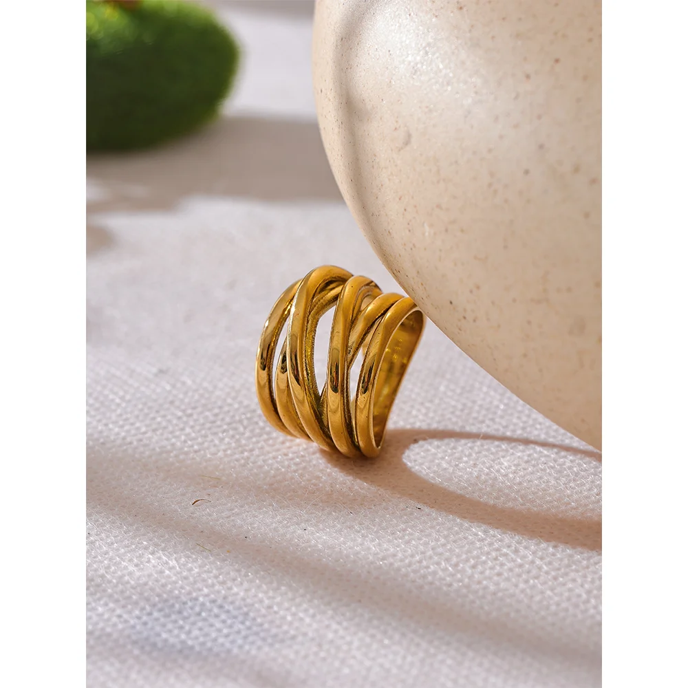 Ring size from ring comfort in gold plated ring