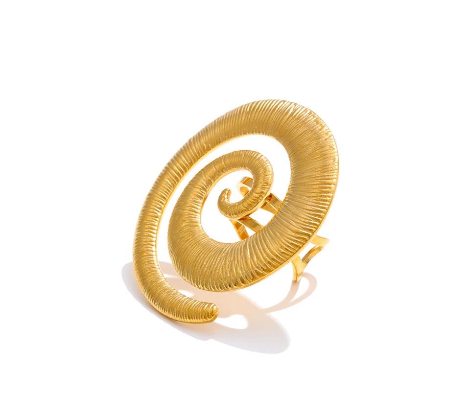 Gift ready gold ring for stylish women with a modern open design