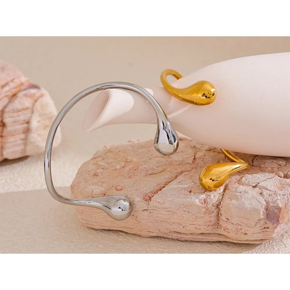 Gold cuff bracelet for bold outfits in stainless steel build