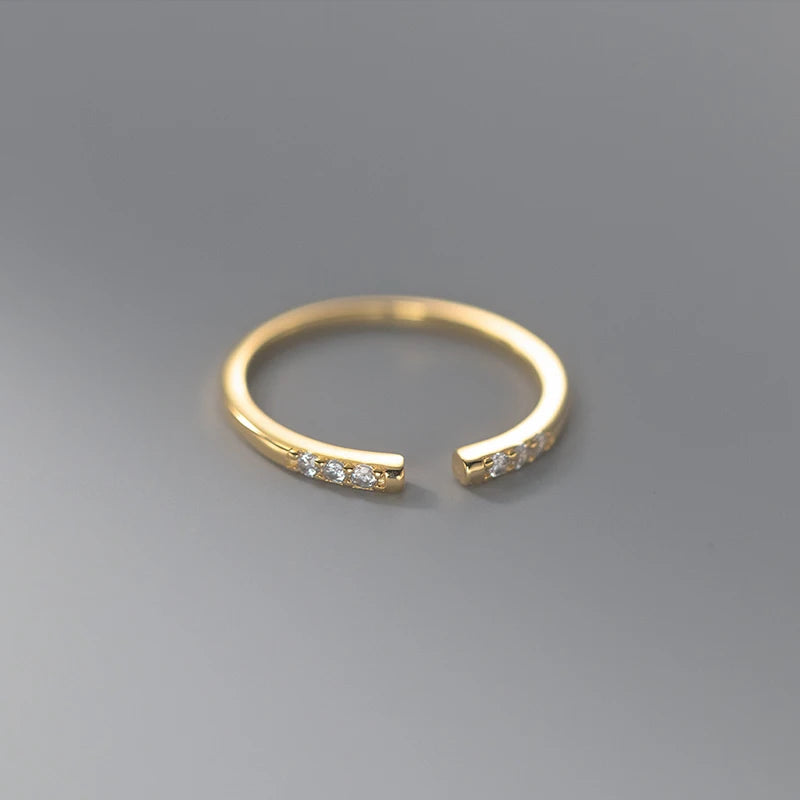 Sterling silver ring showing subtle gold in ring detail