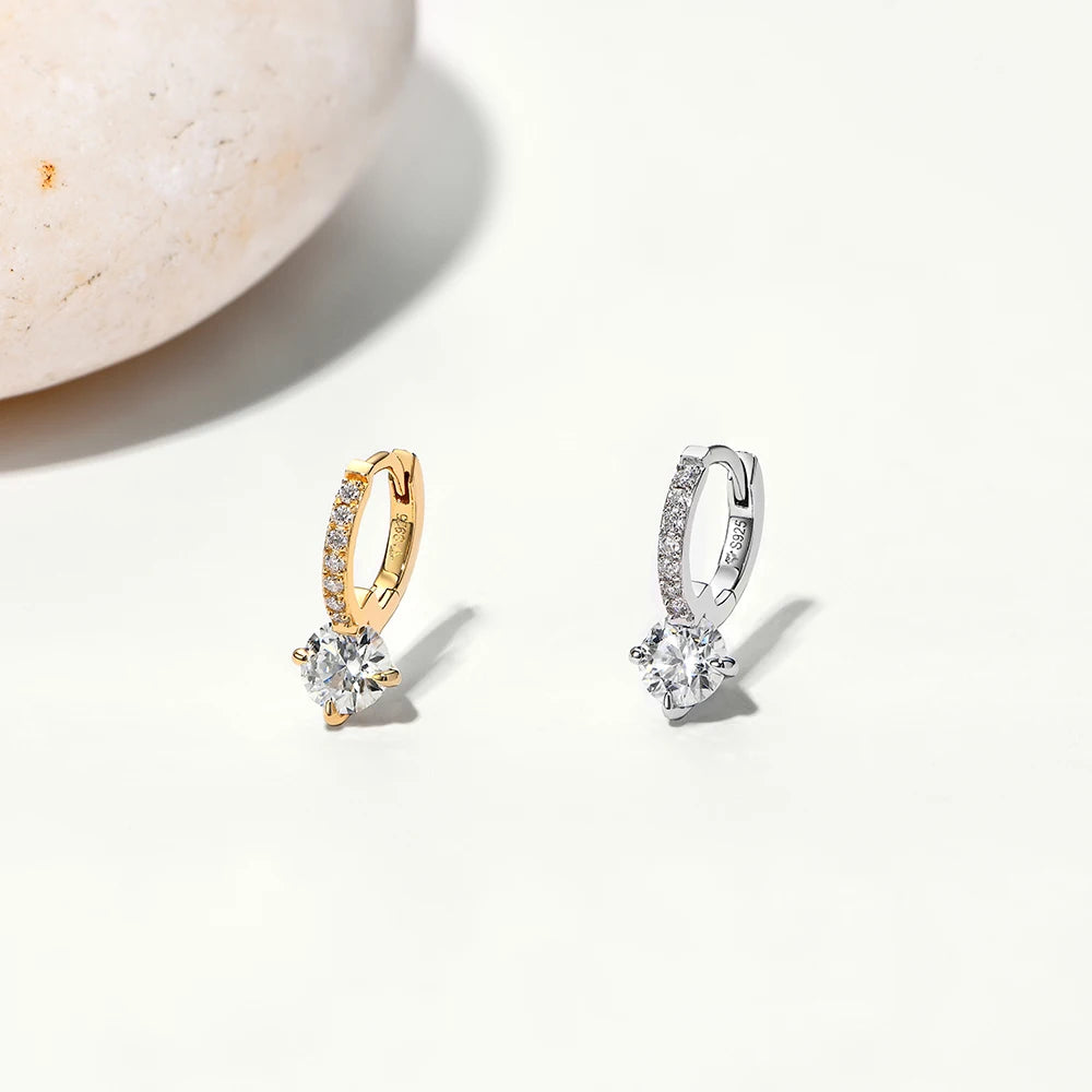 Drop earrings gold design featuring moissanite earrings shine