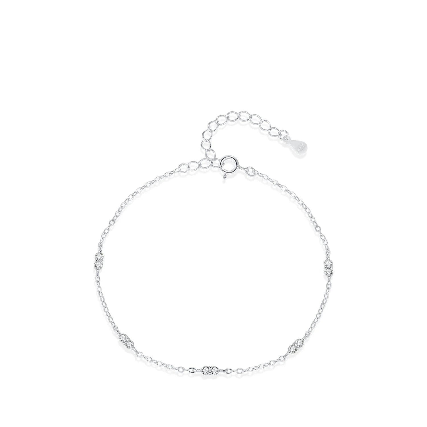 925 sterling silver bracelet for women with zirconia sparkle