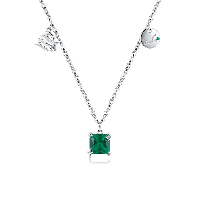 Virgo symbol necklace in 925 sterling silver celestial design