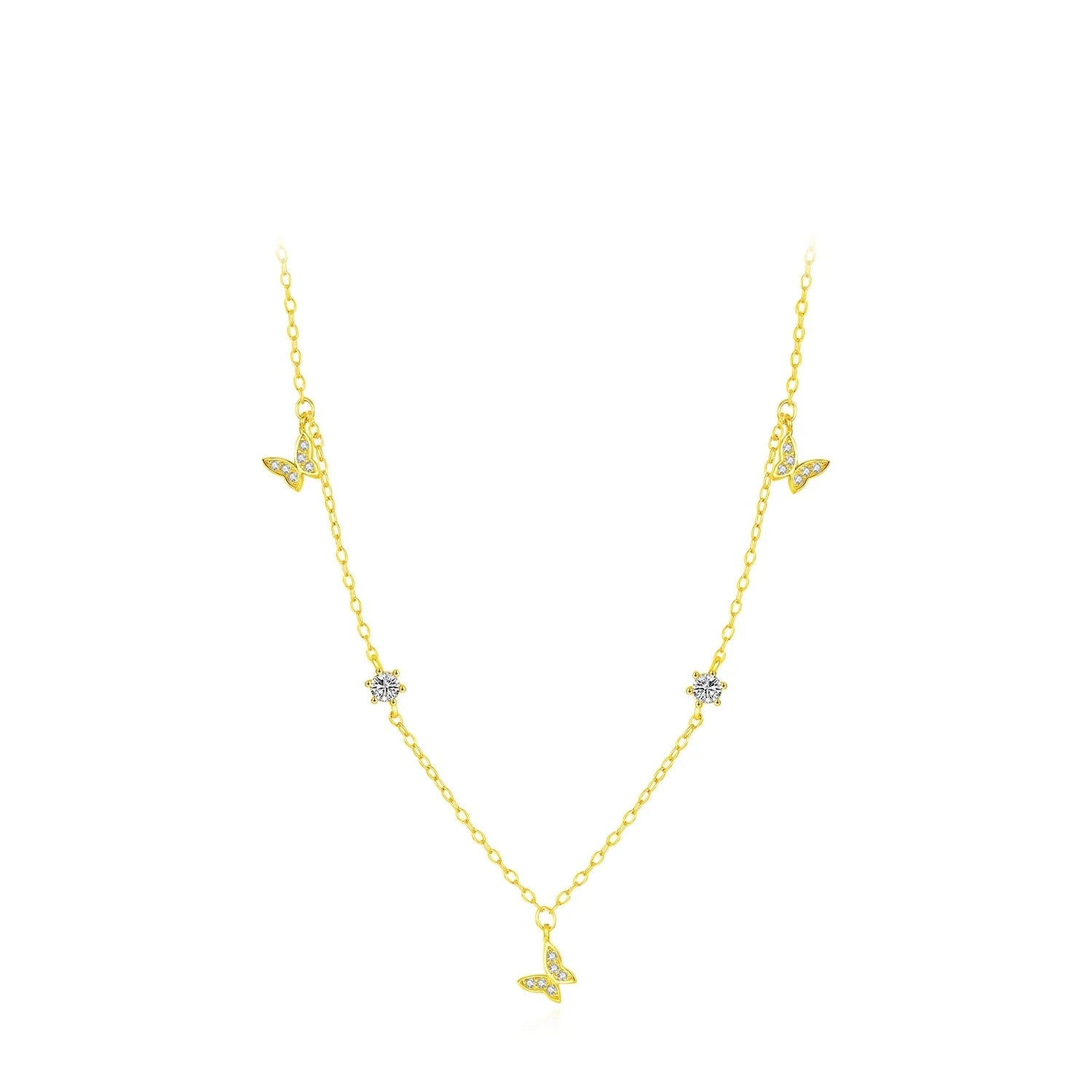 Refined butterfly necklace that suits necklace and necklace stacks