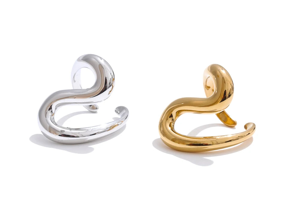 Modern geometric ring with ring size from ring design details