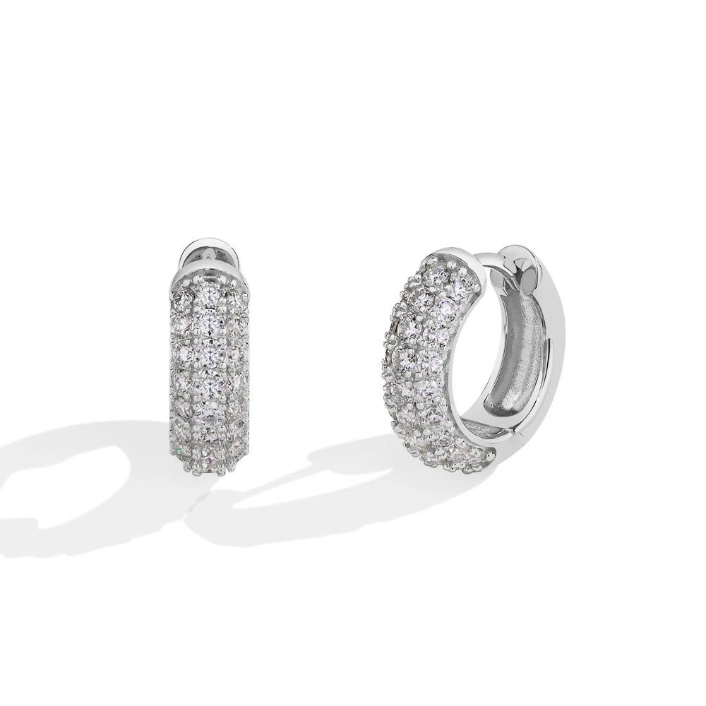 D VVS1 round moissanite diamond earrings for women