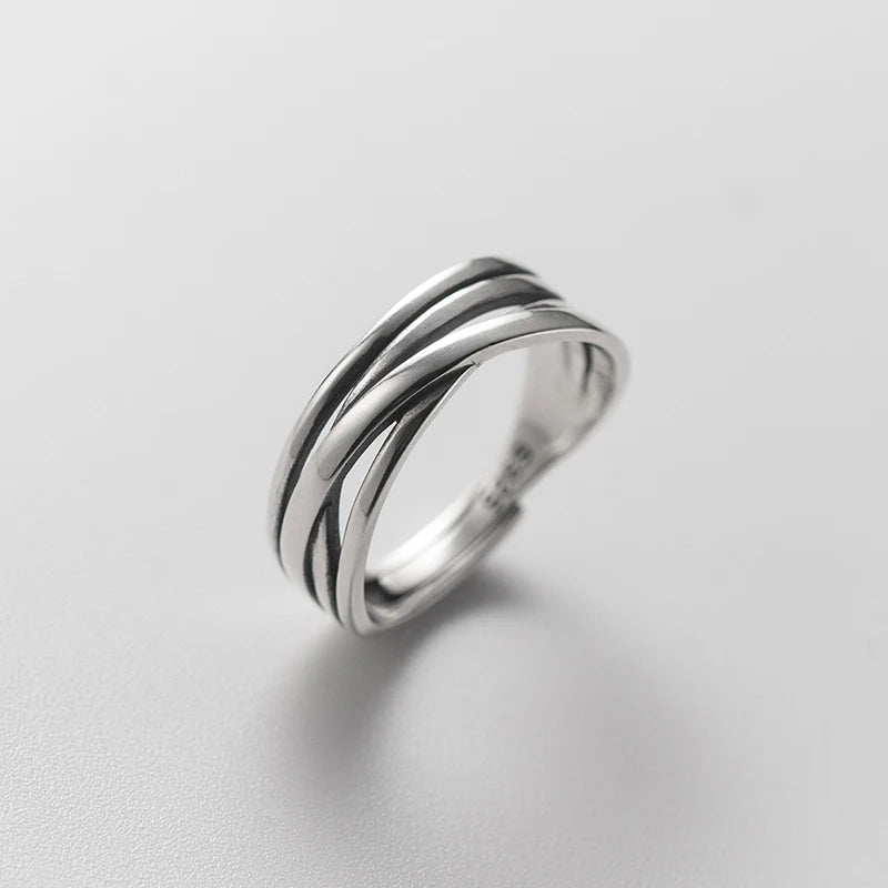 Sterling silver rings design in silver color crafted from 925 sterling silver